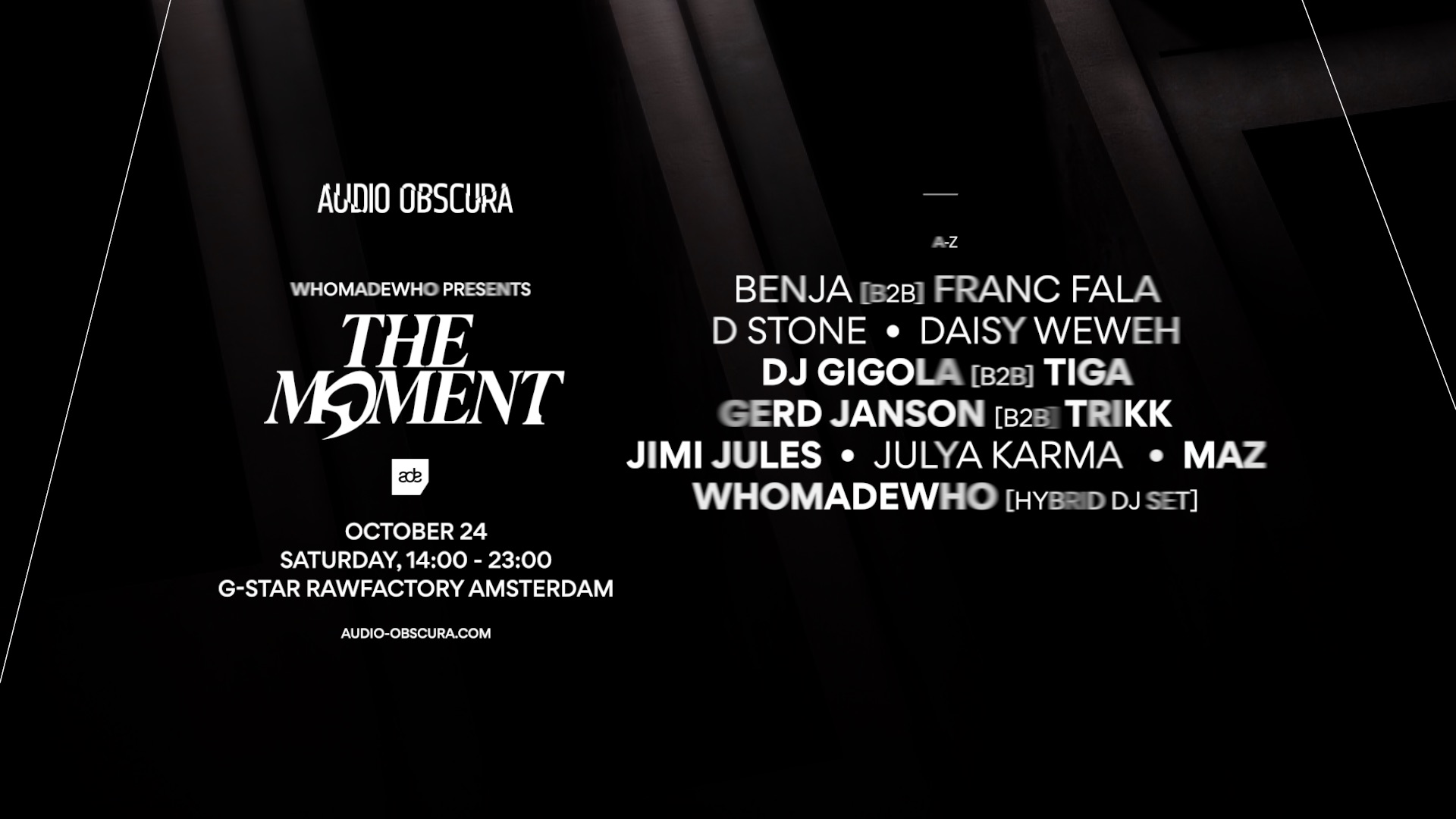 Audio Obscura ADE x The Moment by WhoMadeWho