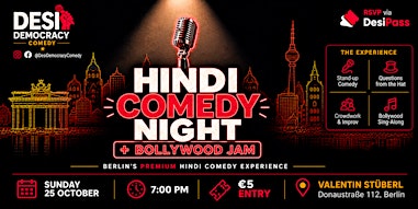 Hindi Comedy Night + Bollywood  Jam