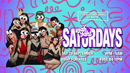 SATURDAY NIGHT PARTY AT YAH'S till 5AM SEPTEMBER 26