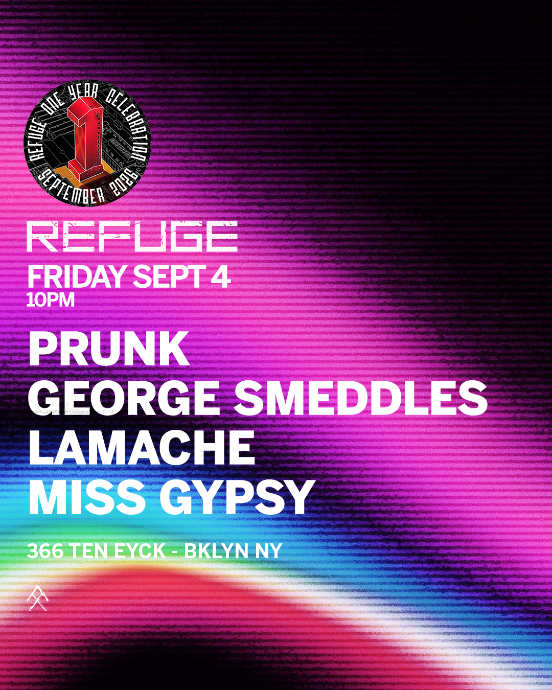 Refuge Friday: Prunk, George Smeddles, Lamache, Miss Gypsy Fri, Sep 4, 2026,