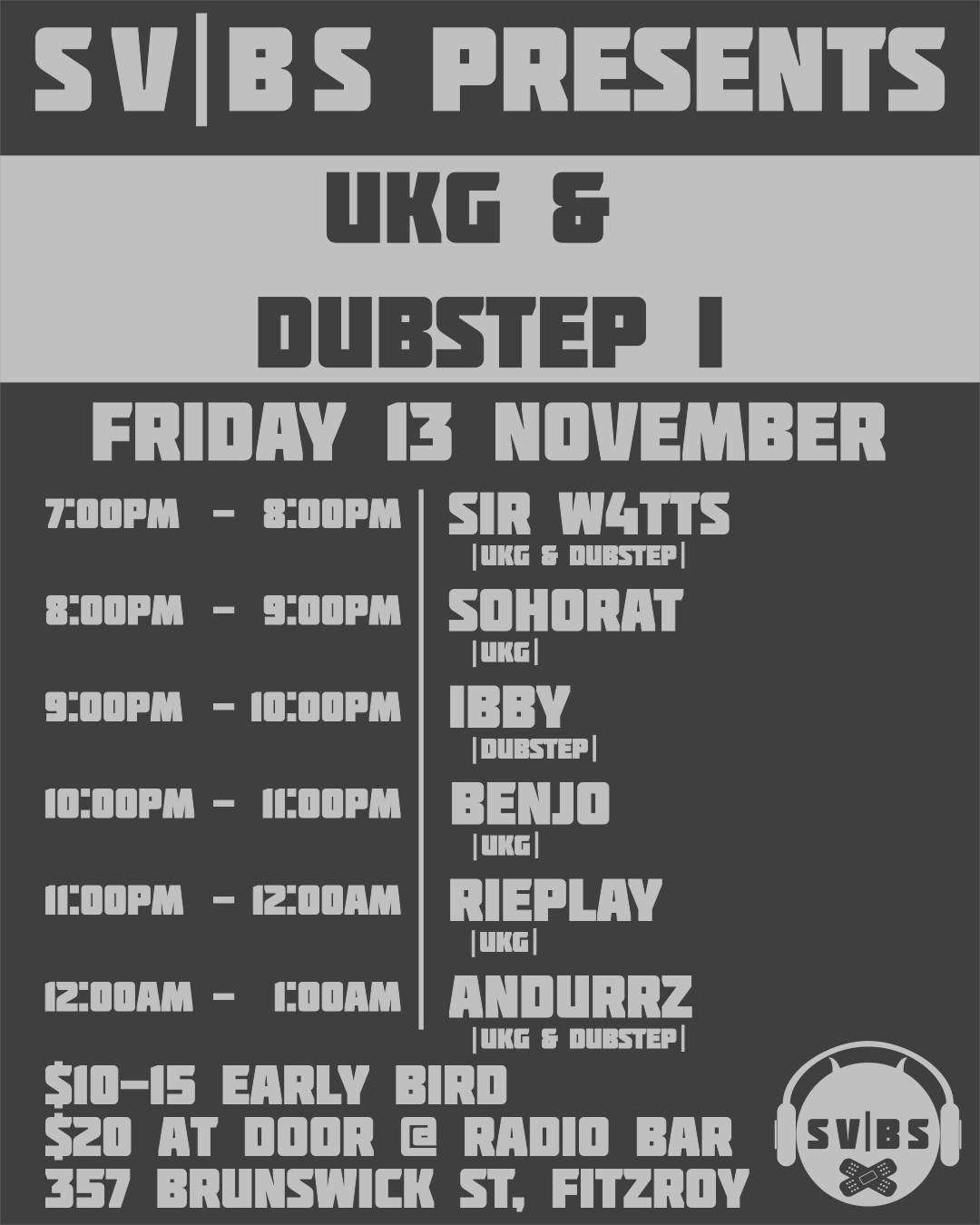 SV|BS presents UKG & Dubstep