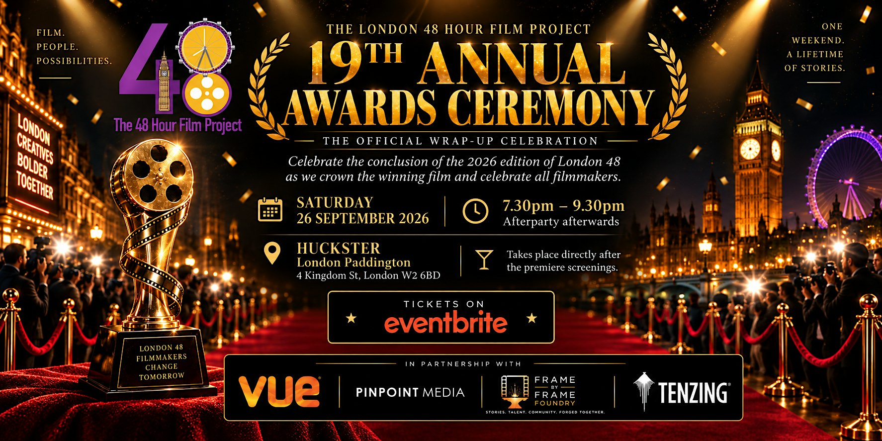 19th Annual Awards Ceremony for The London 48 Hour Film Project 2026