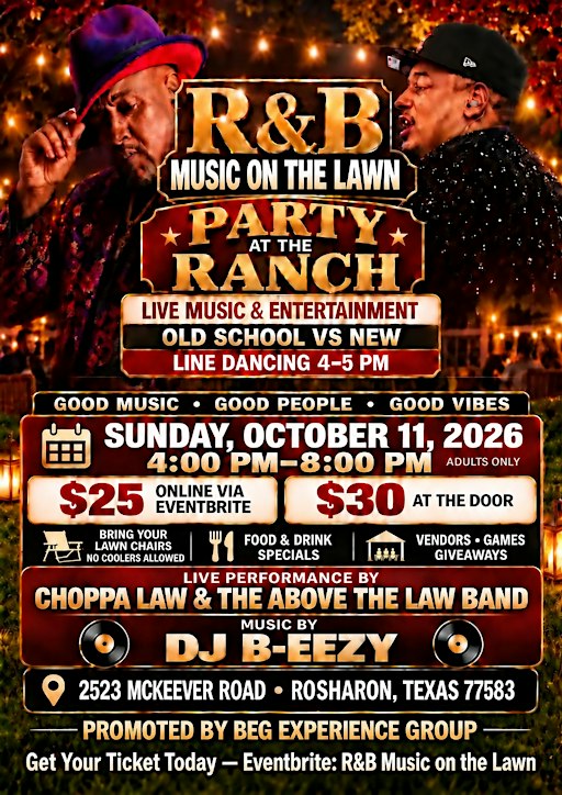 R&B Music on the Lawn "Party at the Ranch"