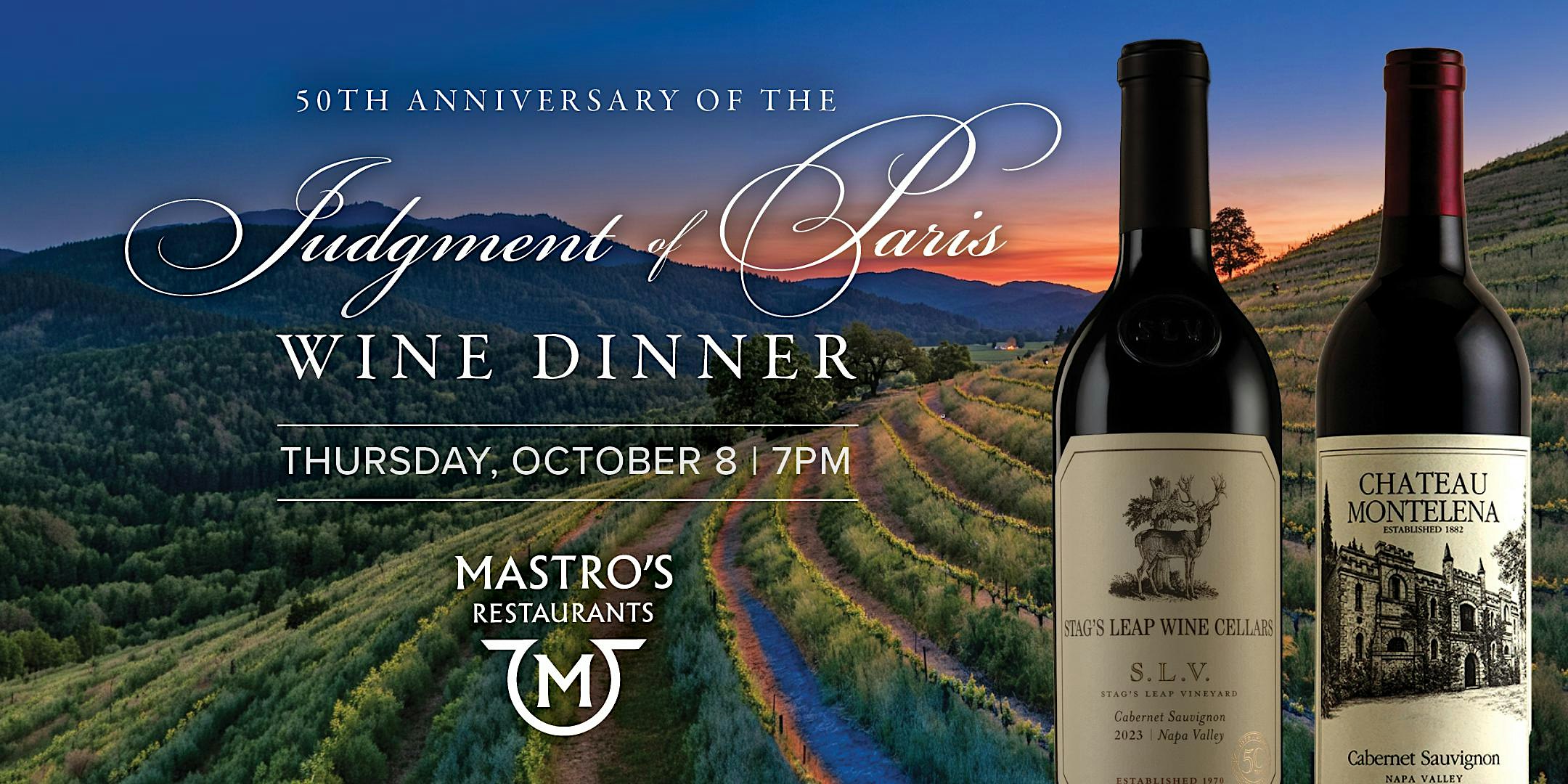 The Judgment of Paris Wine Dinner - Mastro's Boston Ocean Club