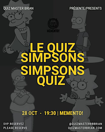 The Simpsons Quiz with Quiz Master Brian