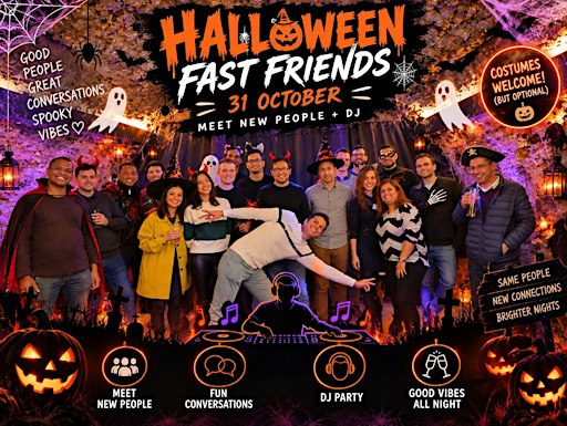 Halloween Fast Friends Sydney: Meet New People + DJ Party +Costumes Option