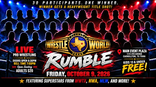 Wrestle World Rumble: 30 Wrestlers. 1 Winner.