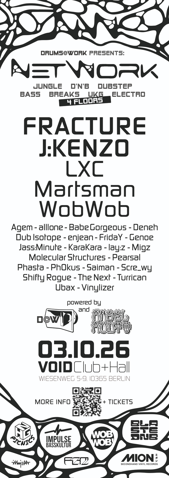 NetWork with Fracture, J:Kenzo, LXC & Martsman