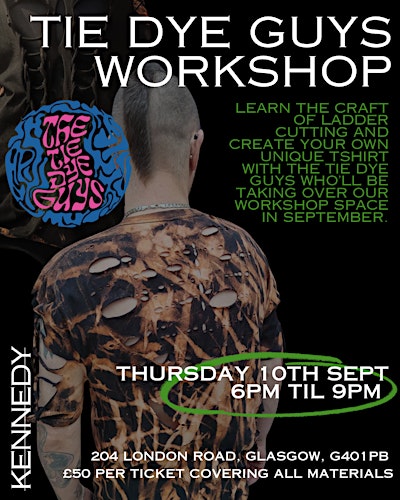 TIE DYE GUYS DIY TSHIRT CUTTING WORKSHOP