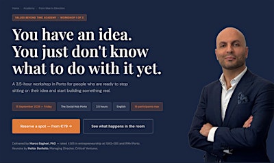 From Idea to Direction — A Hands-On Entrepreneurship Workshop in Porto