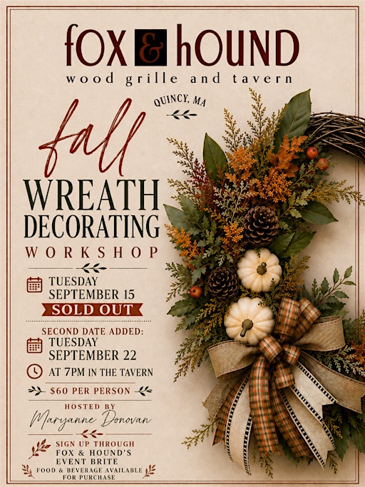 2nd Date Added!  Wreath Workshop with Maryanne Donovan