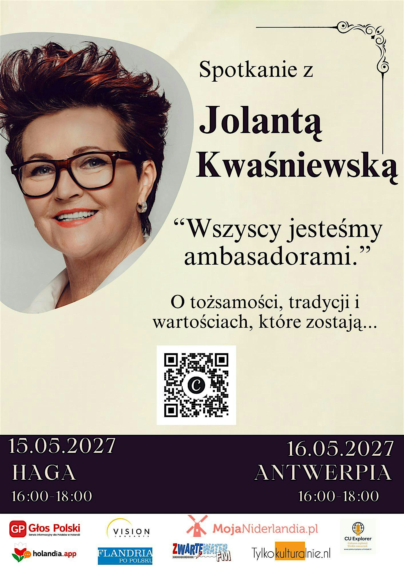 Spotkanie z Jolantą Kwaśniewską w Antwerpii.