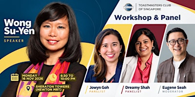 TMCS workshop: From Toastmasters to Professional Speaking by Wong Su-Yen