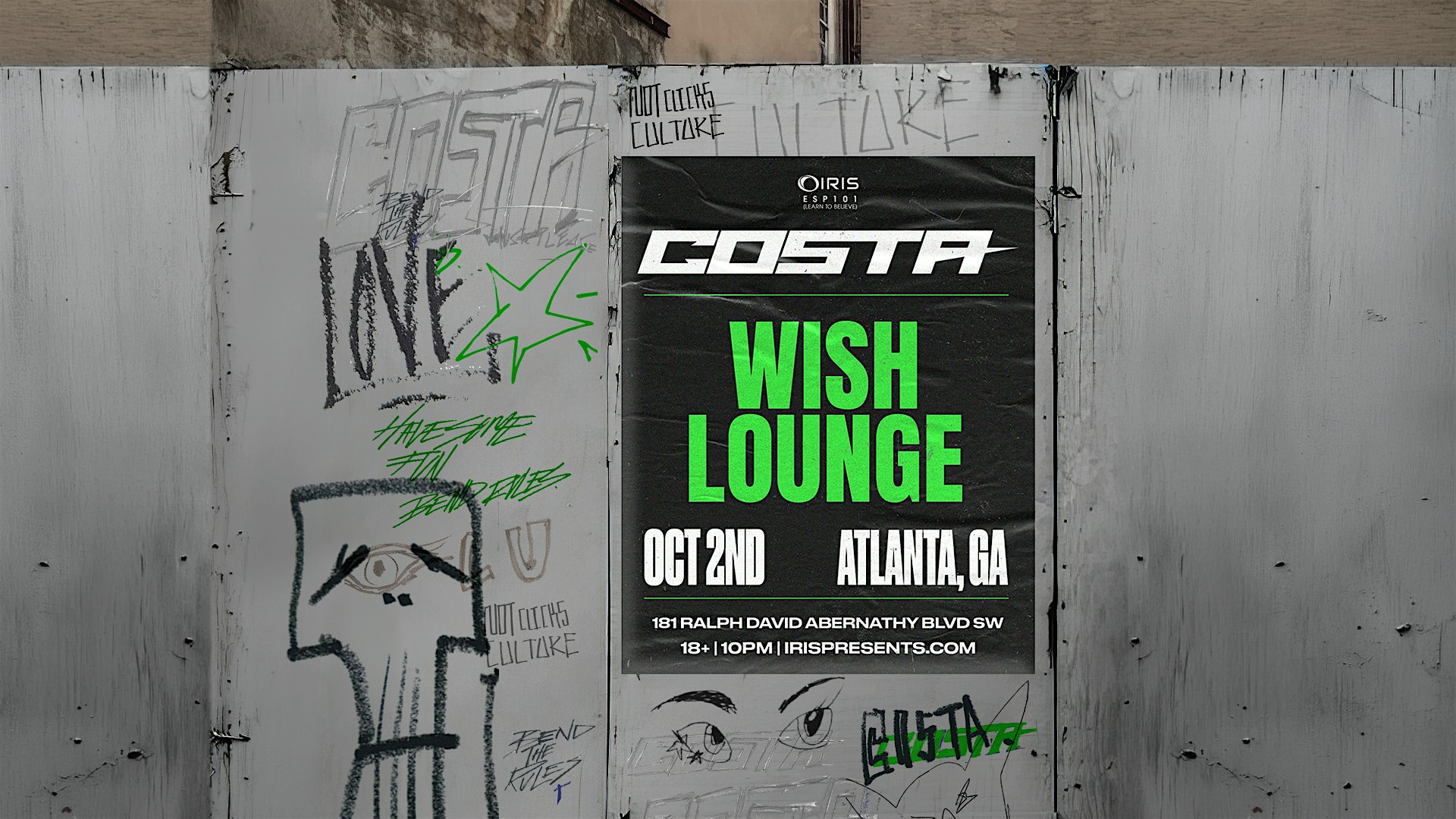 Iris Presents: COSTA @ Wish Lounge | Fri, Oct 2nd!