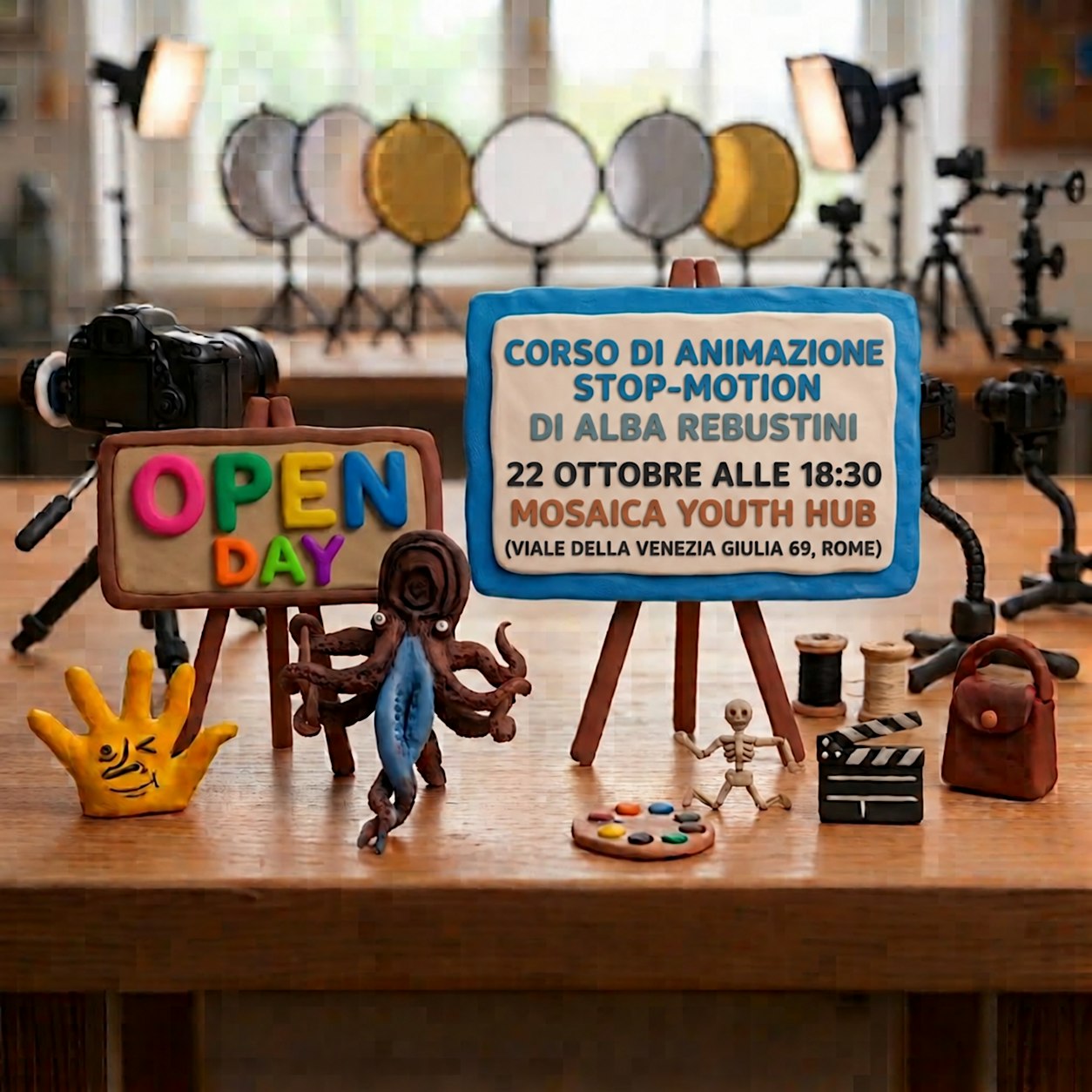 OPEN DAY CORSO MANI DI PONGO - ANIMAZIONE E CINEMA IN STOPMOTION