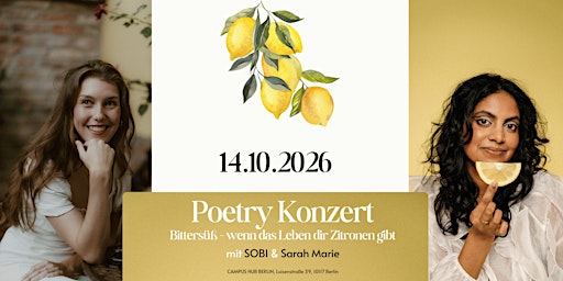 Poetry-Konzert „Bittersüß“ mit SOBI & Sarah Marie