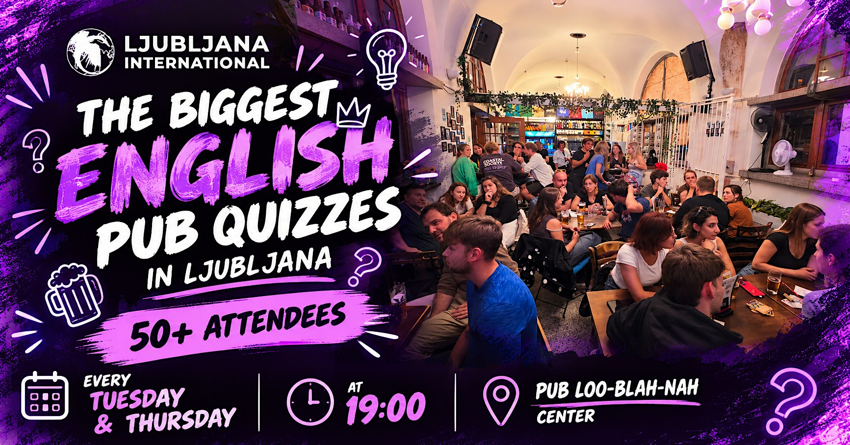 THE BEST ENGLISH PUB QUIZZES IN LJUBLJANA FOR SOLO PLAYERS!