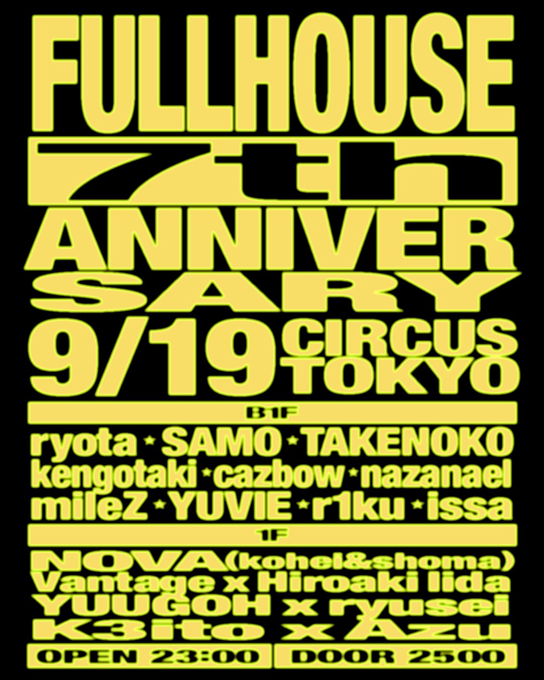 FULLHOUSE 7th ANNIVERSARY