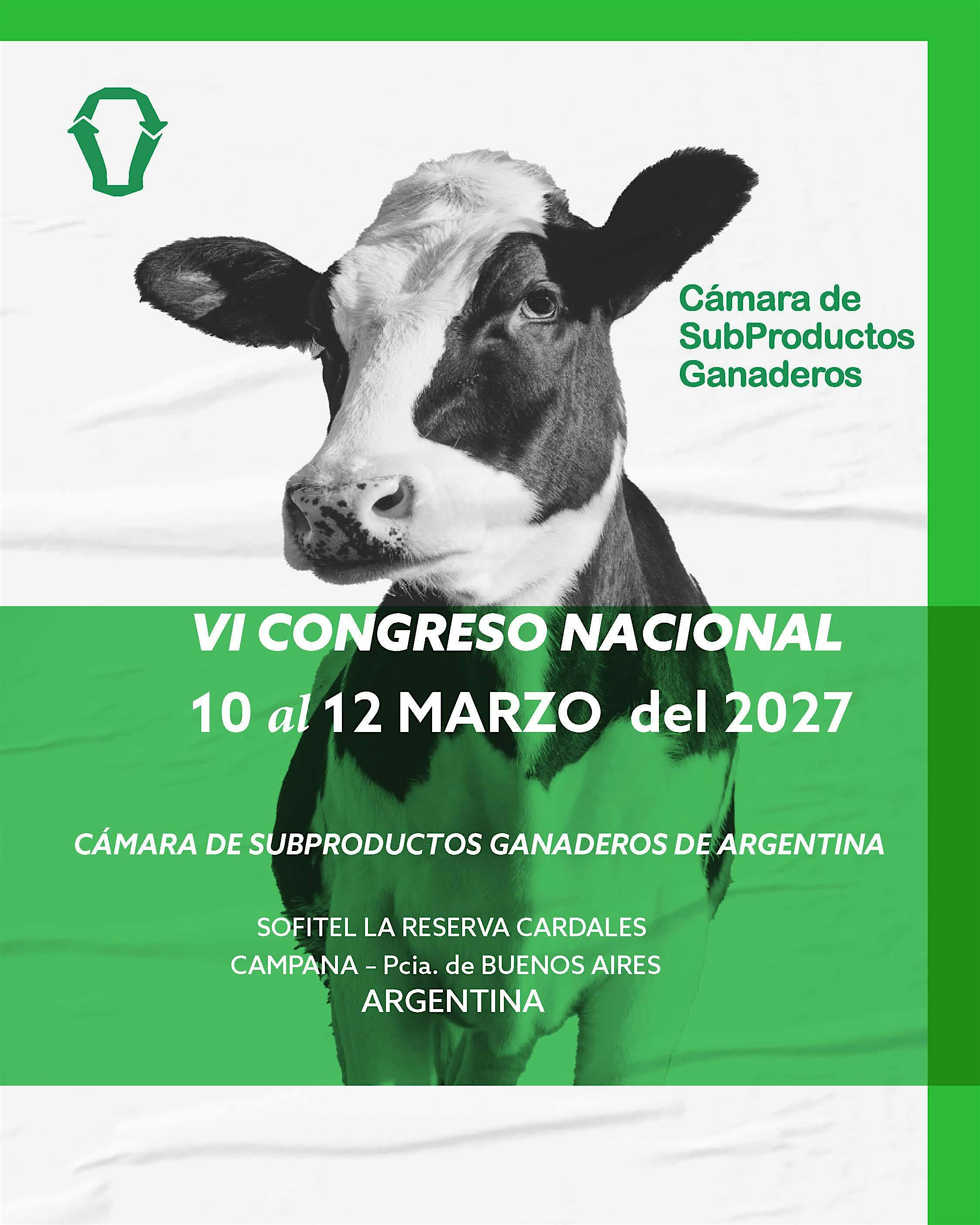 VI Congreso Nacional 2027 -Cámara de Subproductos Ganaderos de Argentina