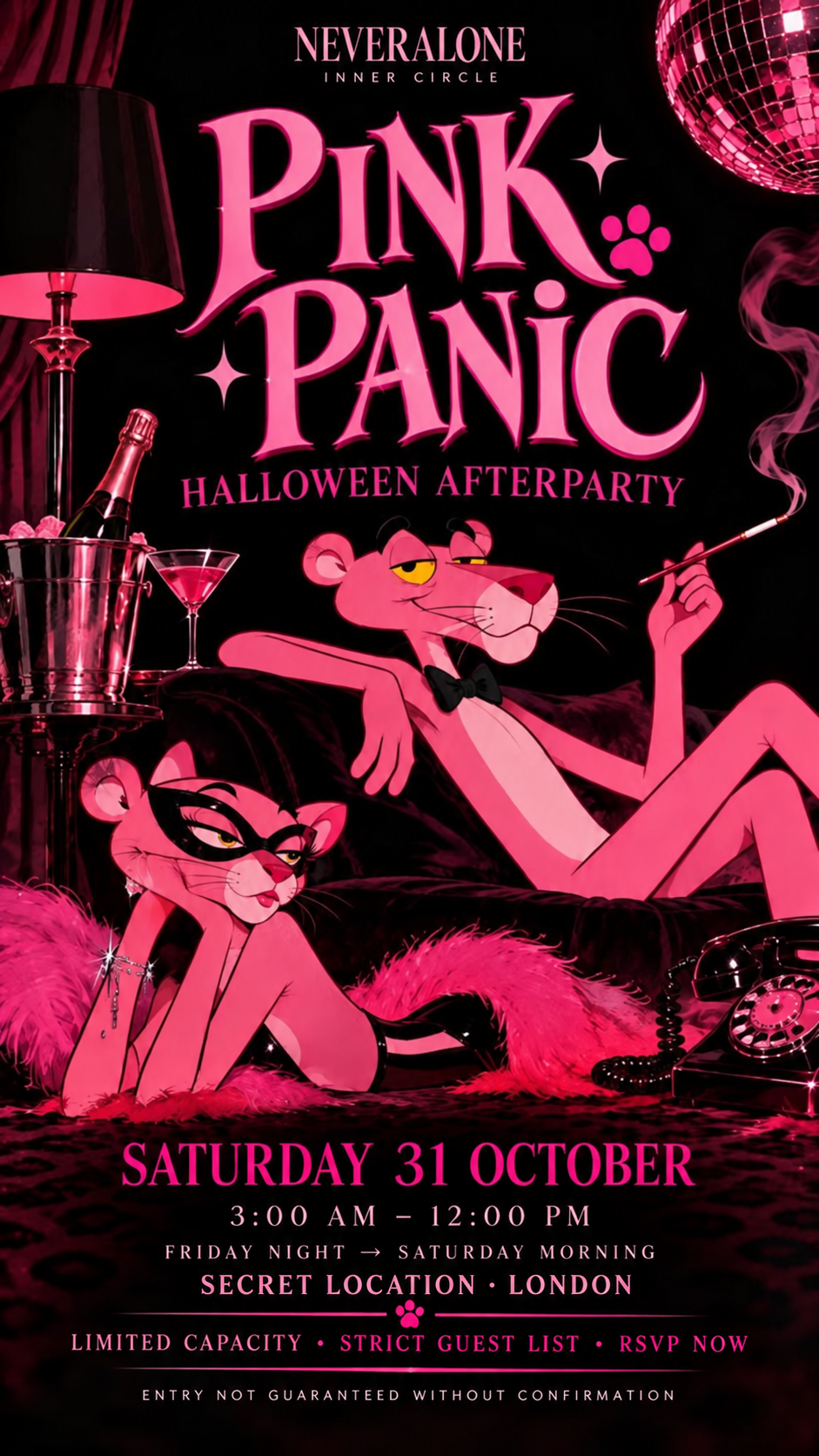HALLOWEEN AFTERPARTY - PINK PANIC BY NEVERALONE