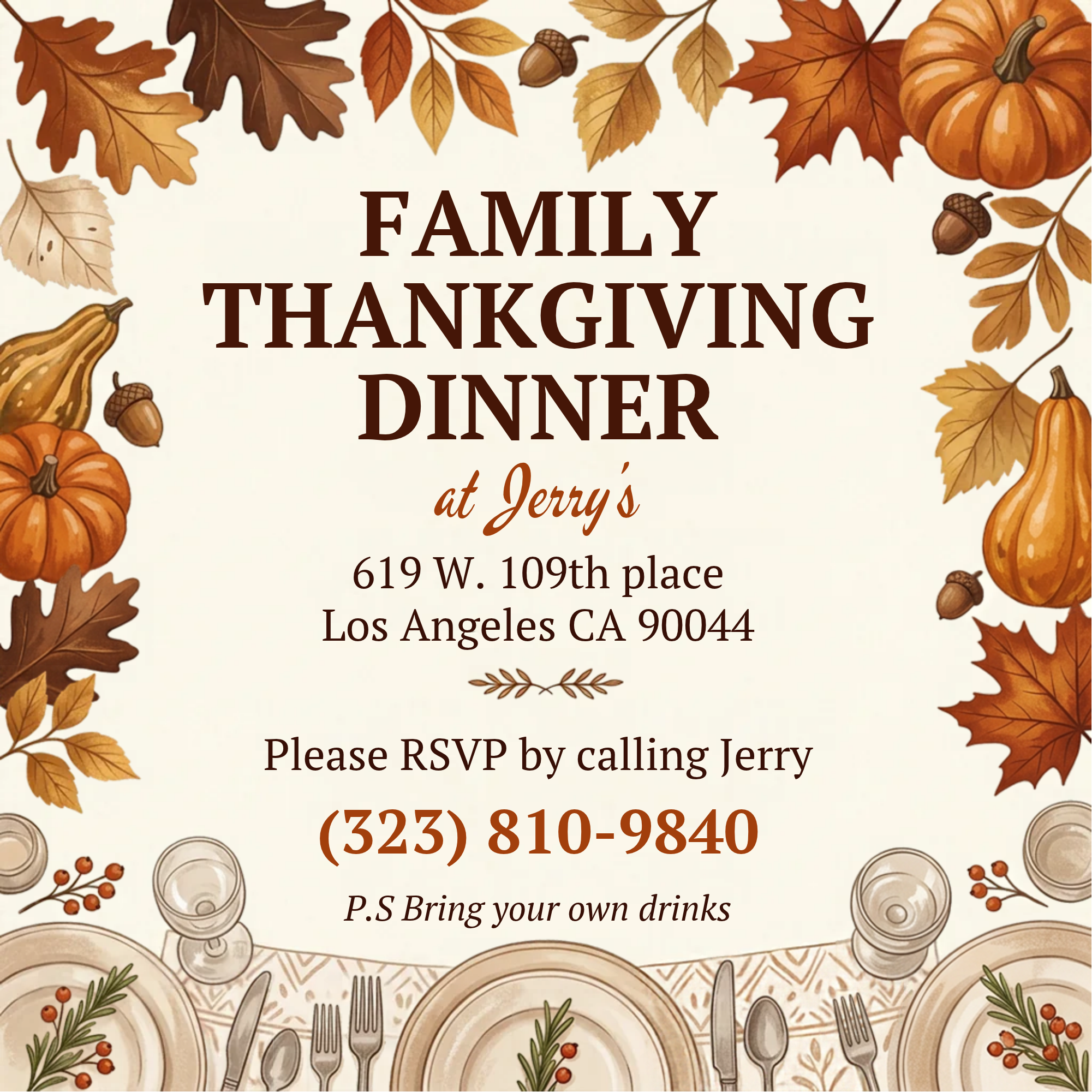 Family Thanksgiving Dinner