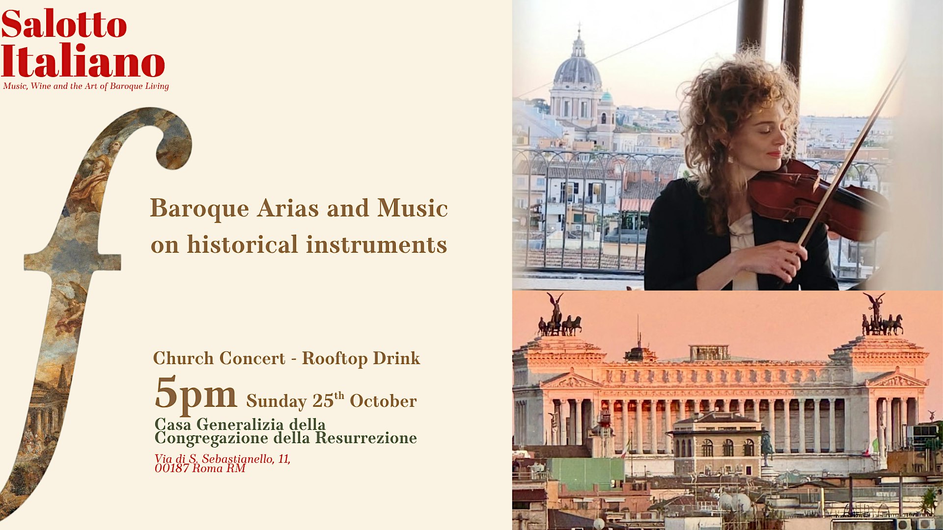 Baroque Arias and Music: Church Concert and Rooftop Drink