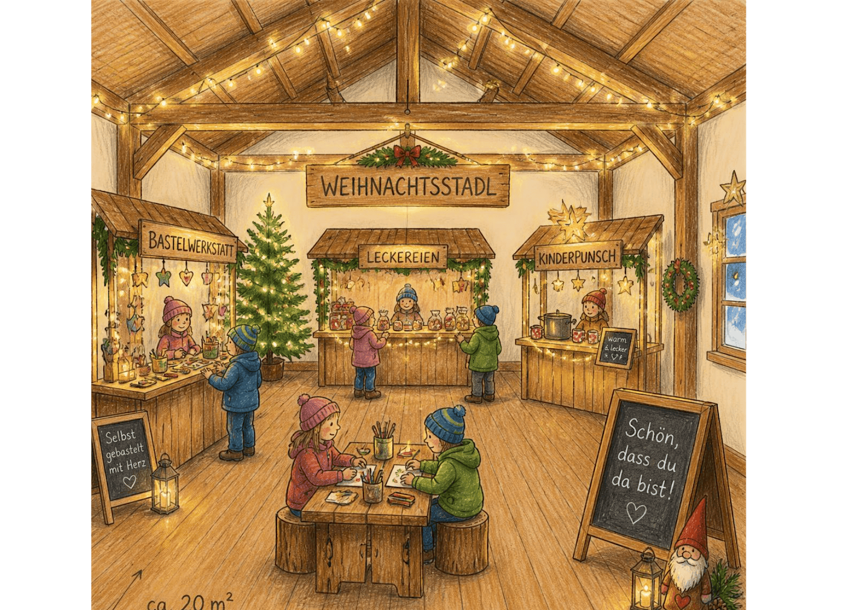 Kinder Kreativ Bastel & Adventsmarkt im Weihnachts-Stadl