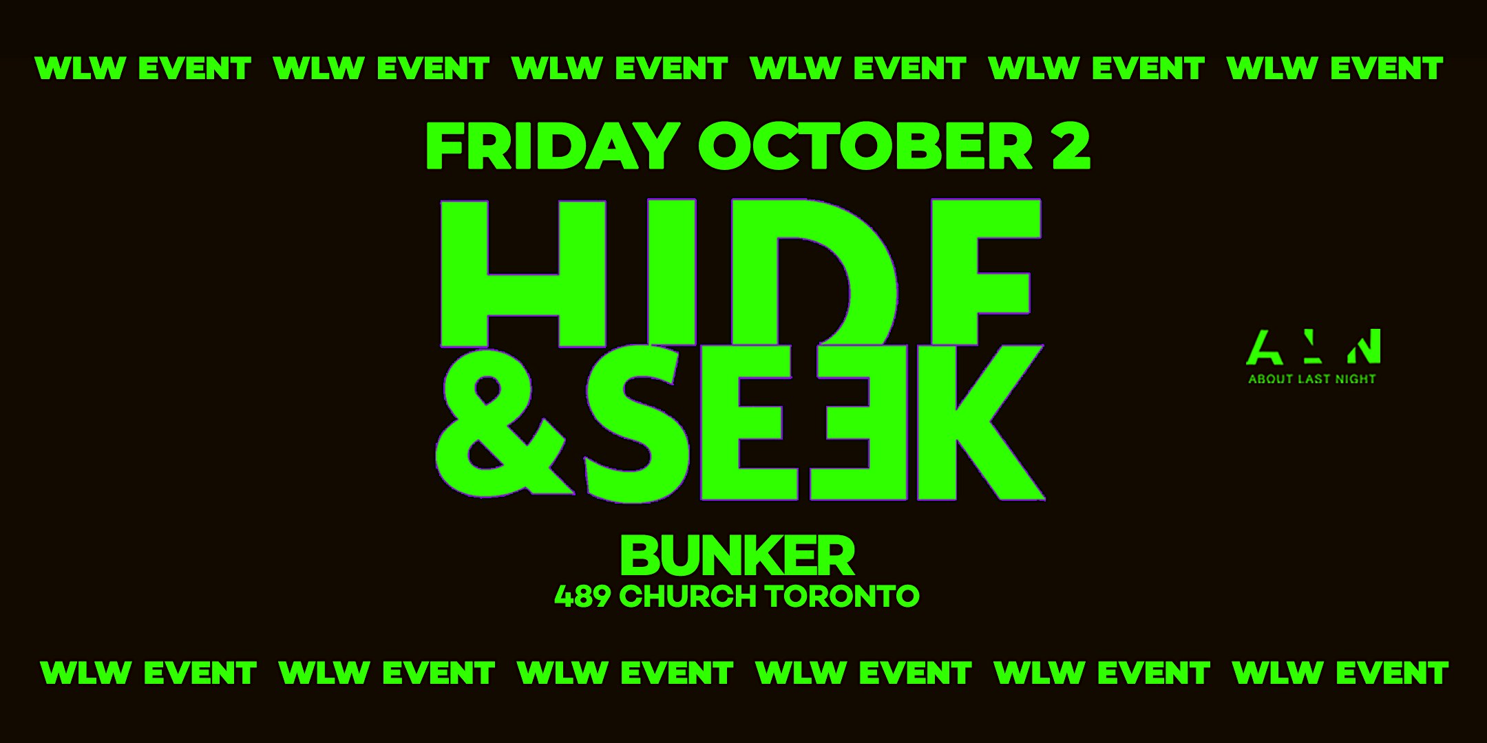 Hide & Seek  x BUNKER - OCTOBER - WLW Sapphic Event
