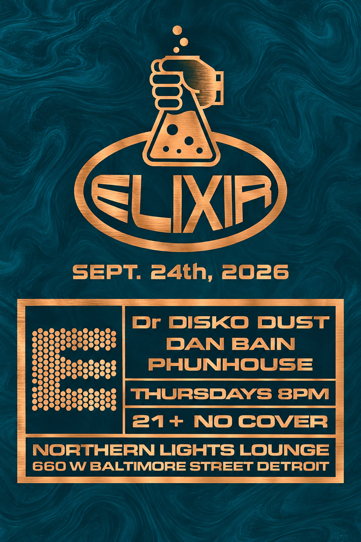 E L I X I R • Thursday • Sept 24th • DR. Disko Dust • Dan Bain • Phunhouse