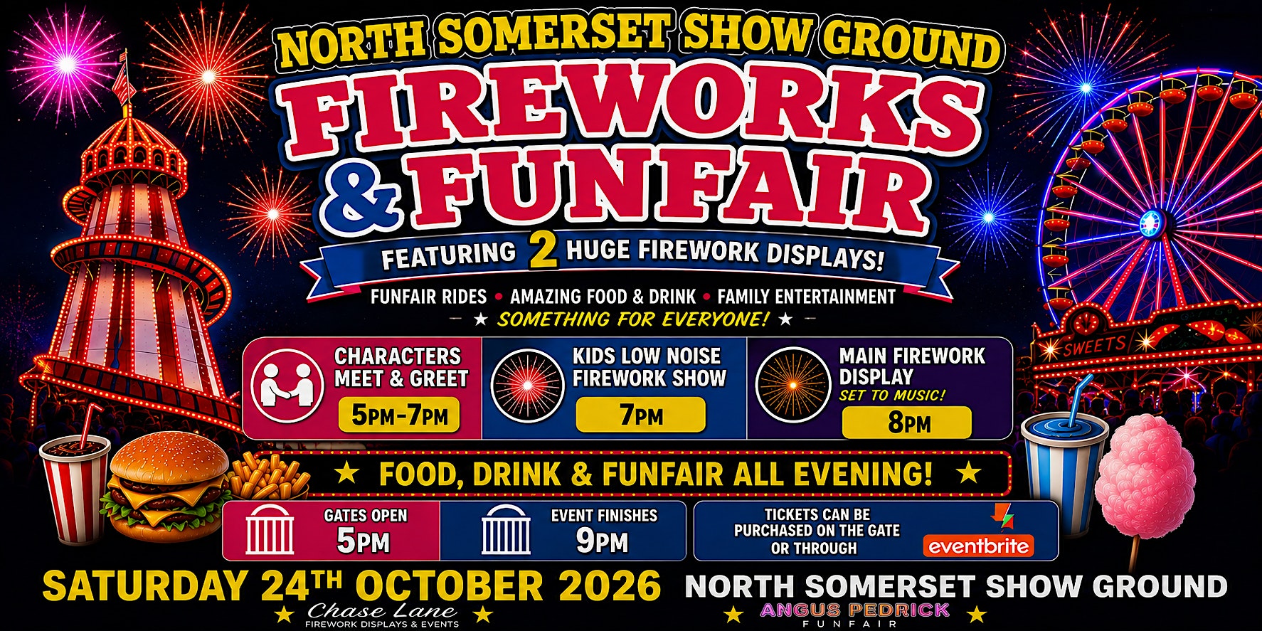 North Somerset Show Ground Fireworks & Funfair 2026