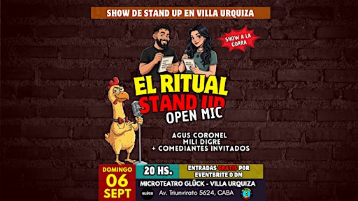 El Ritual STAND UP | 06 SEPT 26 | 20hs. VILLA URQUIZA