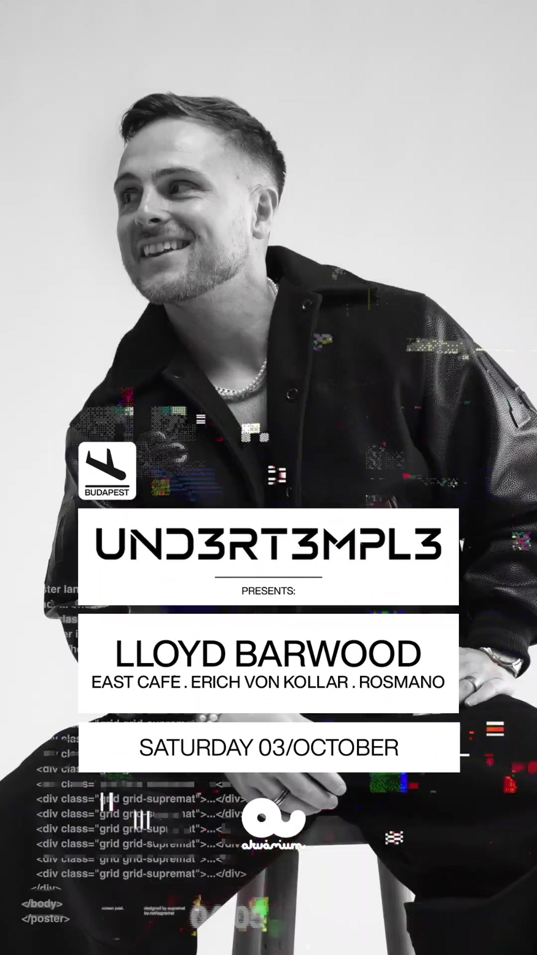 UND3RT3MPL3 in BUDAPEST presents Lloyd Barwood (UK)