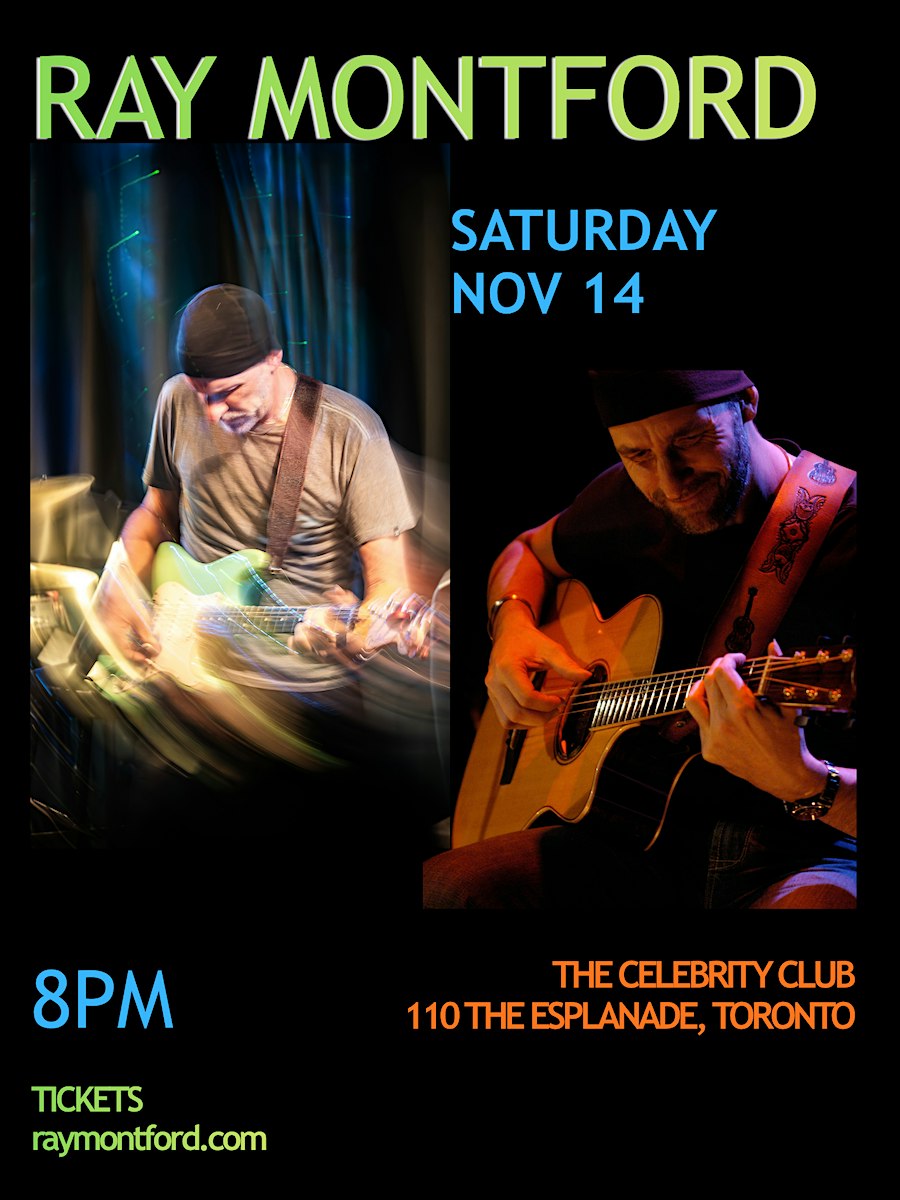 RAY MONTFORD in concert on Saturday, Nov 14 in Toronto