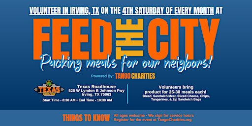 Feed The City Irving: Making Meals for People In Need