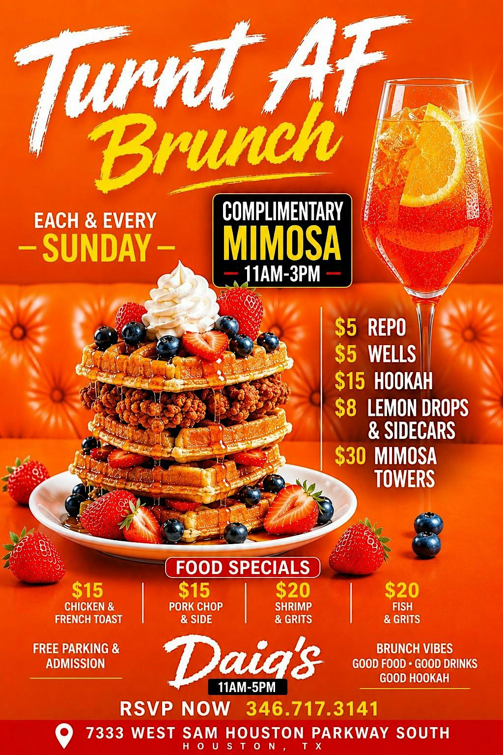 Turnt AF Sunday Brunch & Day Party @ DAIQ’s!