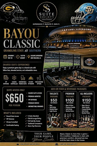 Bayou Classic Suite Experience