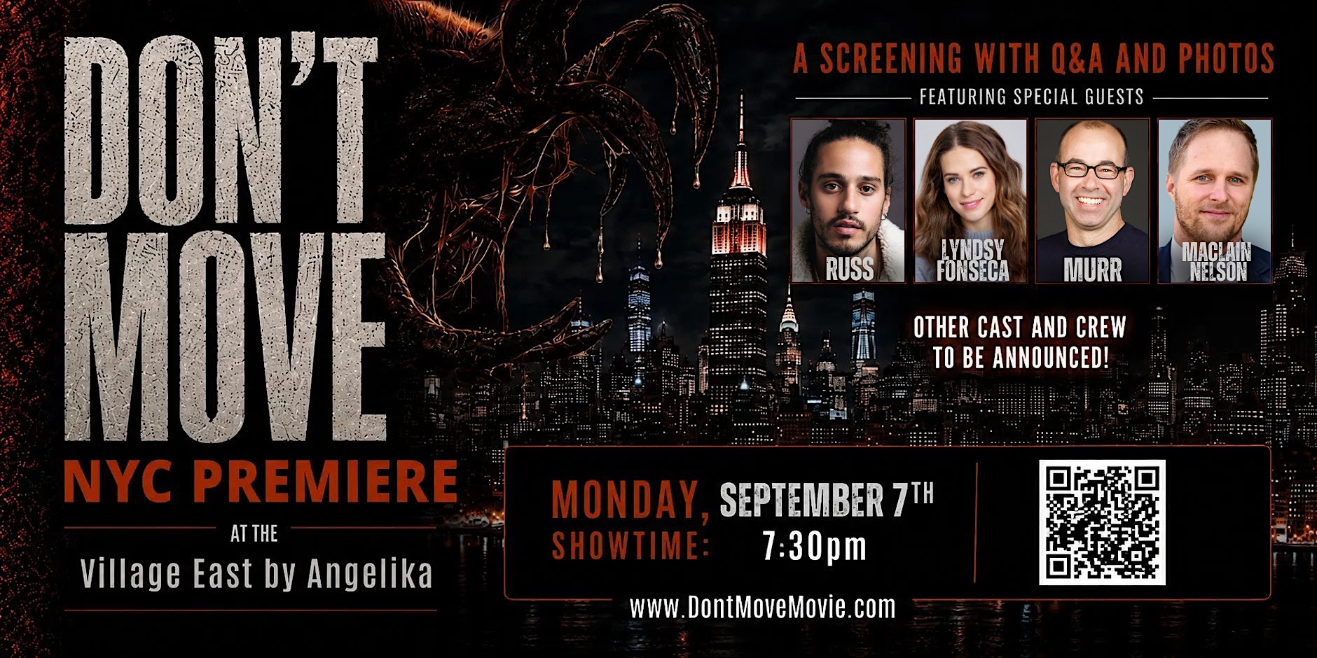 New York City World Premiere of DON'T MOVE