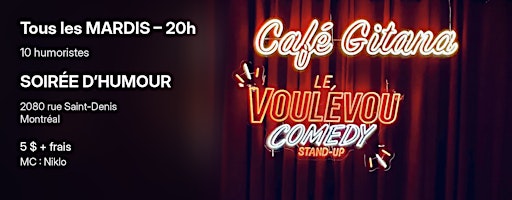 LES MARDIS - SOIRÉE HUMOUR au Café GITANA