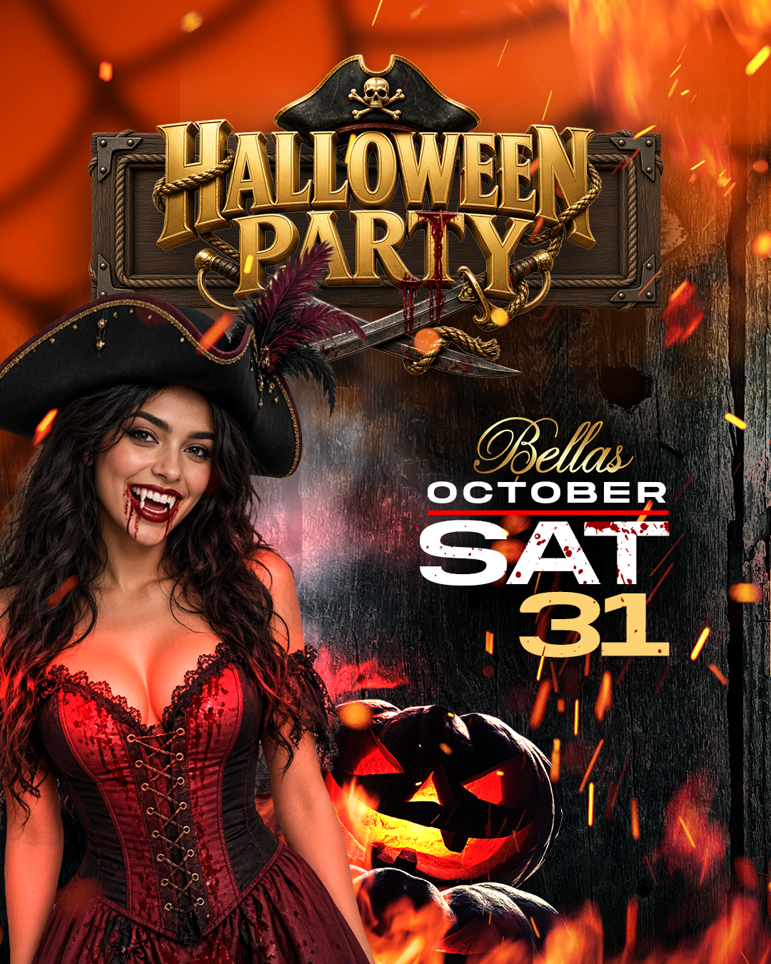 Bellas Halloween Party SAT 31st