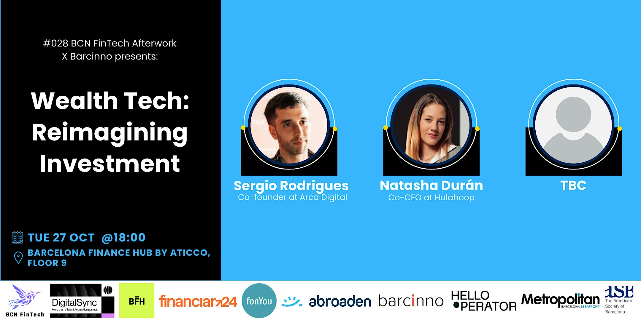 BCN FinTech X Barcinno: #028 Wealth Tech: Reimagining Investment