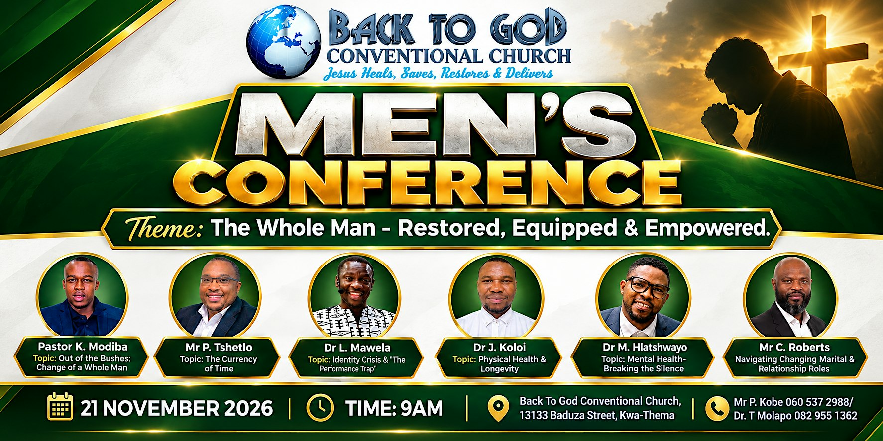 Back To God Conventional Church Men's Conference 2026