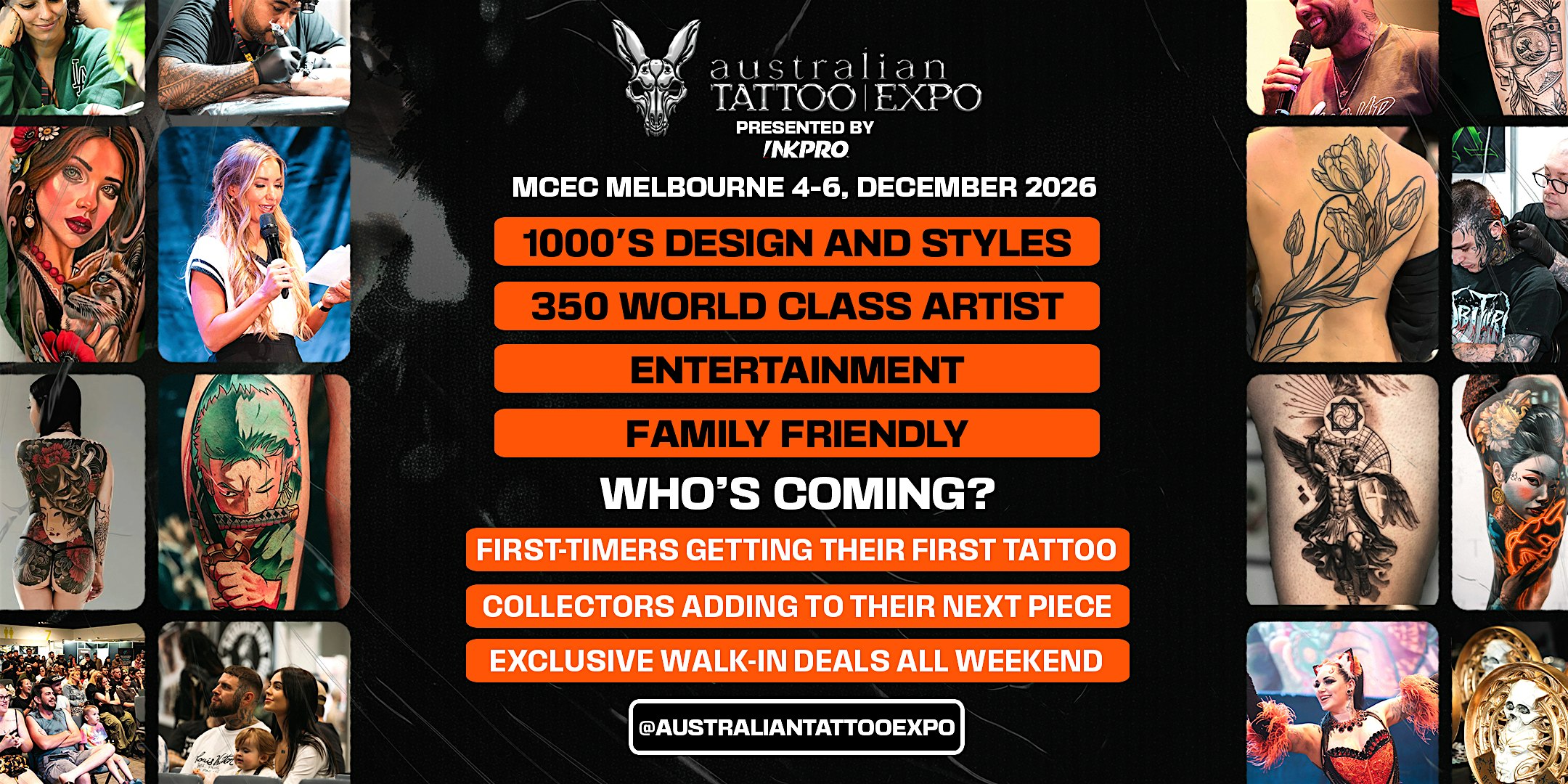 Australian Tattoo Expo Melbourne | 1,000 Tattoo Designs | HUGE Give-aways