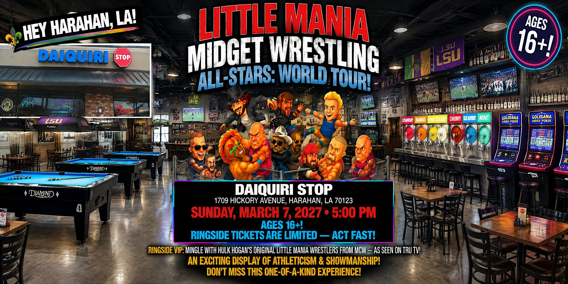 Little Mania Midget Wrestling All-Stars: World Tour in Harahan, LA!