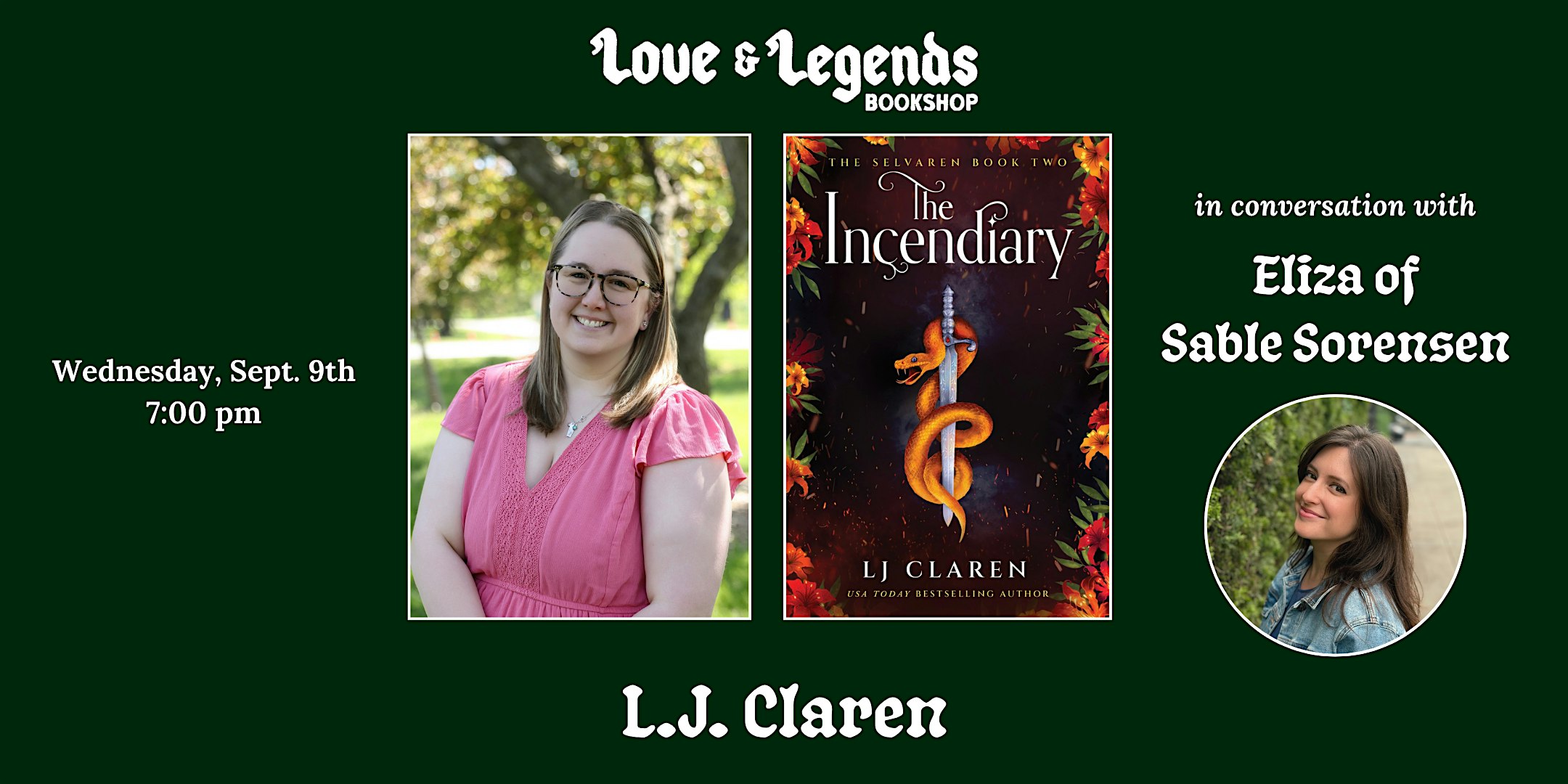 THE INCENDIARY: L.J. Claren in conversation with Eliza of Sable Sorensen