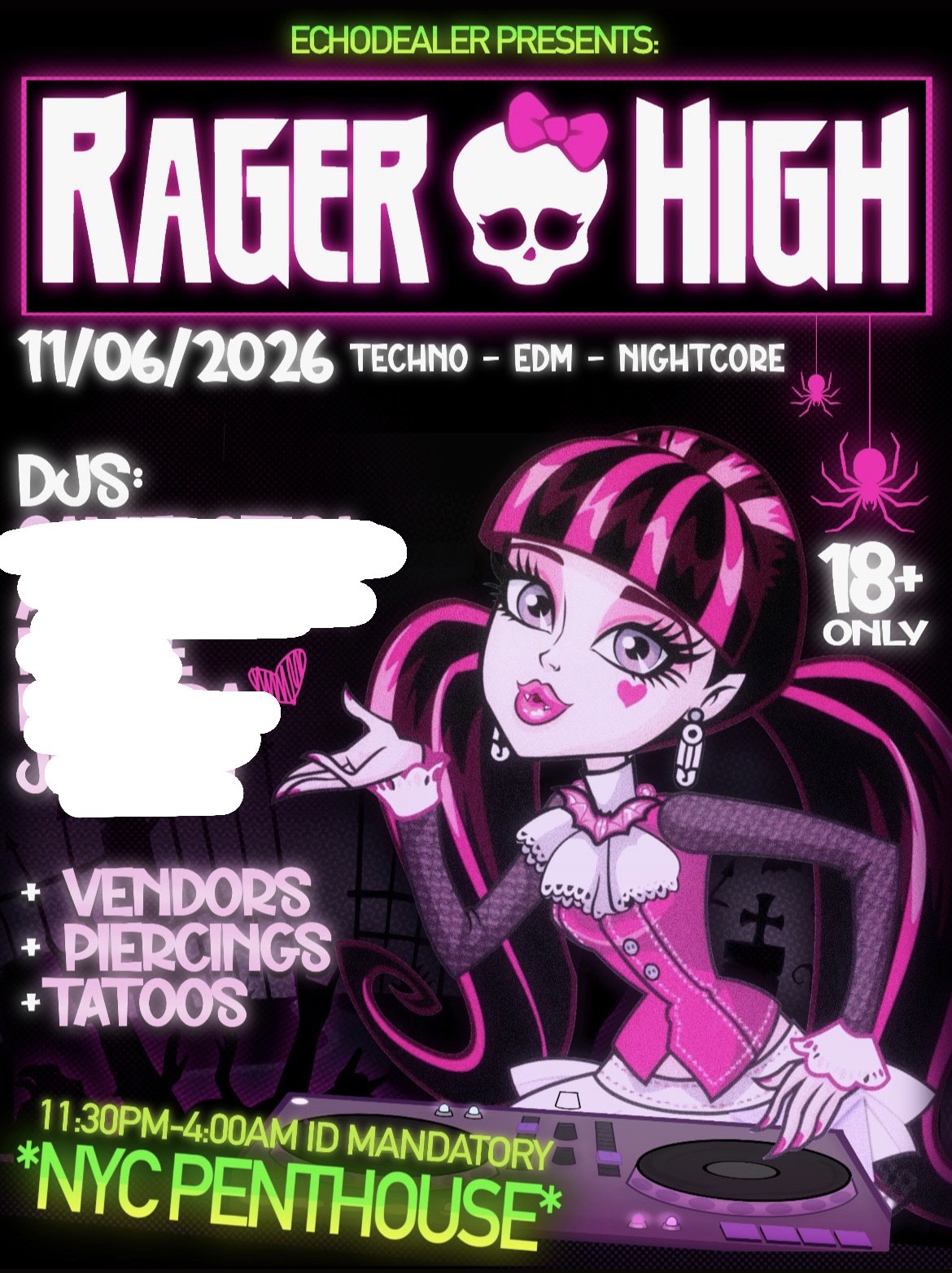 MONSTER HIGH PENTHOUSE RAVE