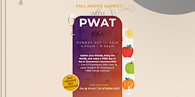 FALL  NIGHTS MARKET WITH PWAT - OCTOBER