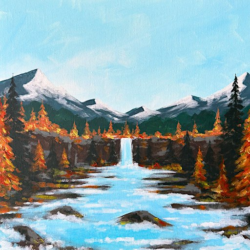 Sip & Paint  at Hopper Coffee, Backwell, Bristol - "Autumn Falls"