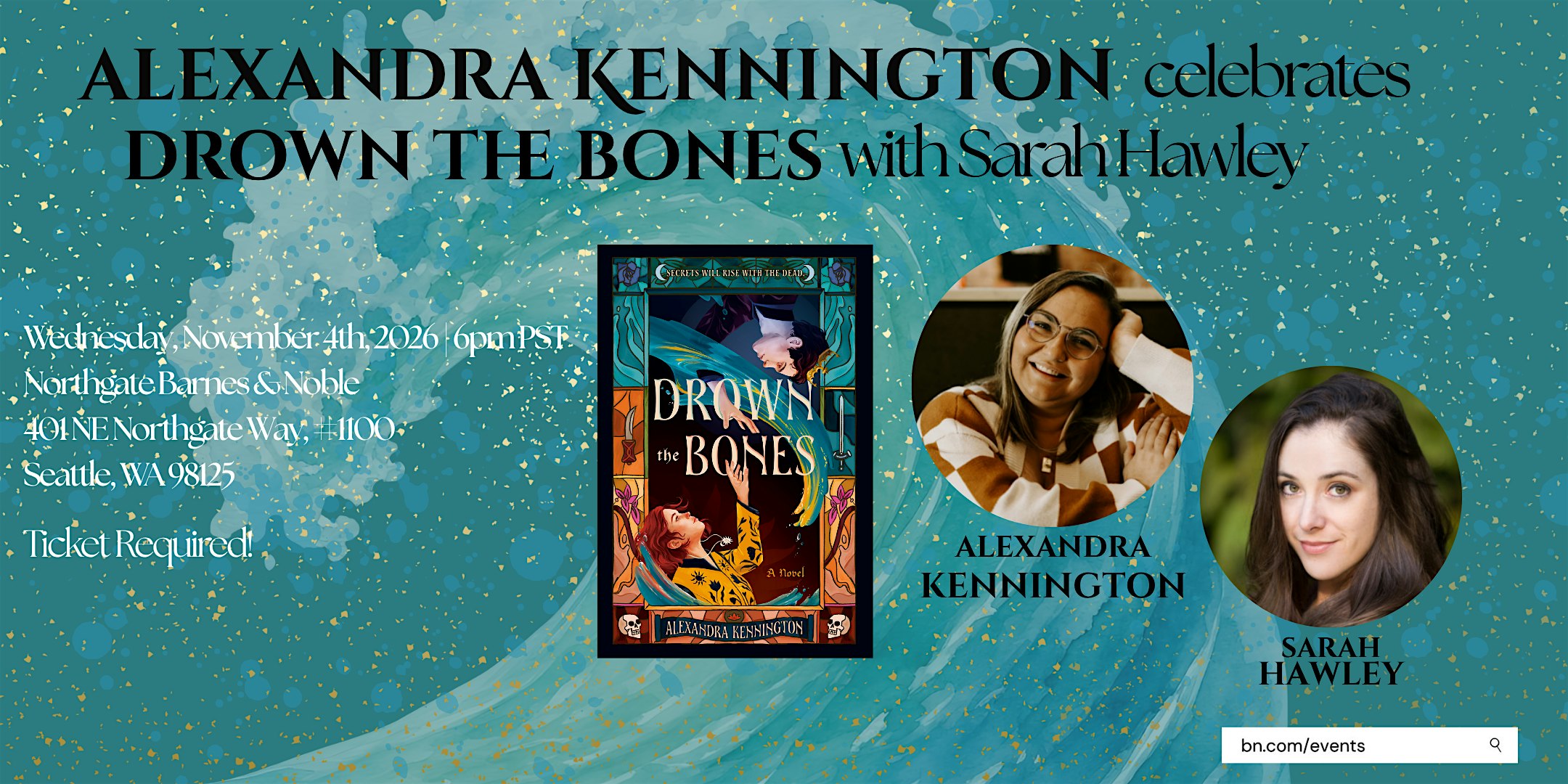 Alexandra Kennington celebrates DROWN THE BONES at B&N Northgate