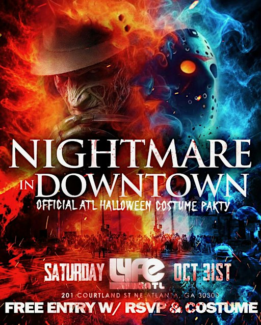 NIGHTMARE IN DOWNTOWN - HALLOWEEN COSTUME PARTY (FREE ENTRY W/RSVP)