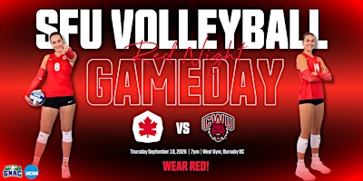 SFU Volleyball vs. Central Washington University - Red Night!